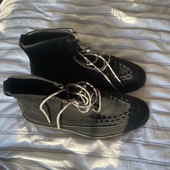All Saints suede black boots size 11 - Picture 3 of 7